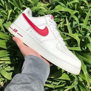 Air force 1 with red swoosh